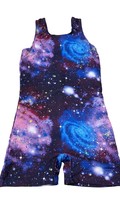 Kids Galaxy Print Sleeveless One-Piece Gymnastics Unitard Bodysuit 150 (... - €9,90 EUR