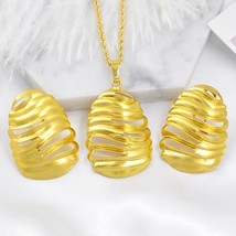 Sunny Jewelry Trendy Jewelry Clip Earrings Pendant Dubai Women Jewelry Sets Egg  - $13.05