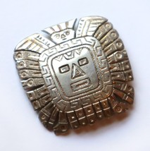 Peruvian Sterling Brooch by Welsch Inca Silver 925 Face Storybook Pin - £54.20 GBP