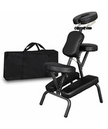 Portable Folding Pu Leather Pad Travel Tattoo Spa Salon Massage Chair Black - £96.15 GBP