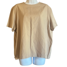 Gemilli Womens Large Vintage Tan Pullover Lightweight Short sleeve Blous... - £7.43 GBP