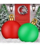 2 Pieces 24 Inch Giant Pvc Inflatable Christmas Decorated Ball Ornaments... - £30.80 GBP