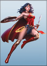 DC Comics Wonder Woman Flying ArtGerm Comic Art Refrigerator Magnet NEW UNUSED - £3.20 GBP