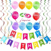 66pc Happy Birthday Decoration Set - $10.88