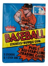 1981 Fleer MLB Baseball 5 Sticker Card Wax Pack - £9.84 GBP