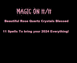 11/11 Spiritual Numbers Magic Spells to Change Your New Year Rose Quartz Crystal - £55.94 GBP