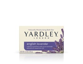 Yardley London English Lavender with Essential Oils Soap Bar- 4.25 oz Bar (Pack  - £13.58 GBP