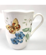 LENOX BUTTERFLY MEADOW PORCELAIN SCALLOPED MUG COFFEE CUP FLORAL 12 OZ B... - $133.08 MXN
