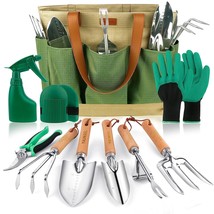 Gardening Tools Set Of 10, Stainless Steel Heavy Duty Garden Tool Kit, D... - $49.39