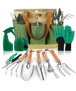 Gardening Tools Set Of 10, Stainless Steel Heavy Duty Garden Tool Kit, D... - £41.42 GBP