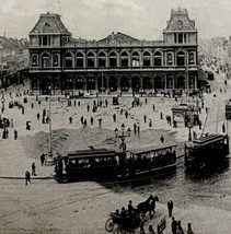 North Station Railway Trains Brussels Belgium 1910s Postcard PCBG12B - £15.94 GBP