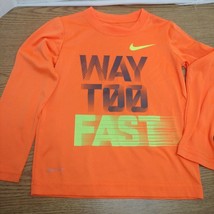 Nike Dry-Fit &quot;WAY TO FAST&quot; Boy&#39;s T-Shirt Orange Size: 4 (Medium) #86B329 NWT - £11.62 GBP