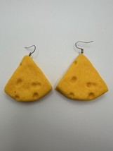 Vintage Cheese Green Bay Packers Dangle Earrings 5.4cm - $11.40