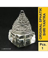 Pure Sphatik Shree Shri Yantra Sphatik Laxmi Meru Shree Yantra of Natura... - $22.22