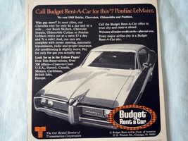 Budget Rent A Car Magazine Advertising Print Ad Art 1969 - £1.59 GBP