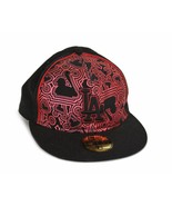 Los Angeles Dodgers MLB Baseball Hat Black Shiny Red 59 Fifty New Era 7 1/8 - $30.04 CAD