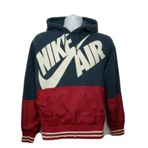 Nike Air Big Logo Hoodie Hooded Sweatshirt Blue Red Size S Long Sleeve - £27.46 GBP