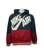 Nike Air Big Logo Hoodie Hooded Sweatshirt Blue Red Size S Long Sleeve - £27.45 GBP