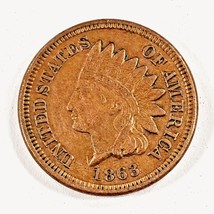 1863 1C Indien Cents En Extra Fin XF État, Marron Couleur, Épais Liberty - $77.96