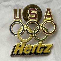 Hertz United States Olympics USA Olympic Rings Games Advertising Lapel H... - £6.23 GBP