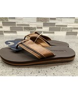 NWT Men Nautica Clarkson 5 Brown Flip Flops Sandals Slides Thongs Size 7 - $26.31 CAD