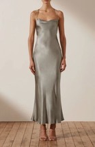 VTG Y2K slip Maxi dress Women’s Size 8 tan slinky silky  Rayon Made In USA - £55.21 GBP