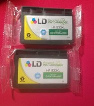 (2X) Hp 933XL Yellow Ld Recycled Ink Cartridge LD-CN056ANRIC For Hp Office Jet - £6.78 GBP