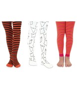 Jefferies Socks Girls Halloween Stripe Ghost Pattern Costume Nylon Tight... - $9.99