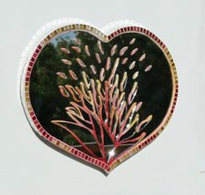 Mirror Heart Love Wall Decor, Handcrafted Mosaic Design J055 - £191.86 GBP