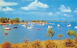 Kentucky Dam Village State Park Ky~Boat HARBOR~1955 Gilbertsville Psmk Postcard - £6.93 GBP