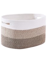 Cotton Rope Basket 3 Packs 22L Woven Storage Basket for Organizing - $36.68
