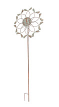 Oxidized Copper Finish Sun Moon &amp; Stars Spinner Garden Stake 23.5 Inch Diameter - £28.60 GBP