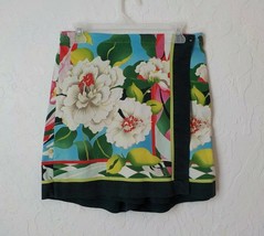 VTG Casual Living Floral Skort Shorts Women 12 Wrap Stretch Multicolor C... - £12.44 GBP