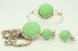VARISCITE FOUR PIECE JEWELRY SET REAL SOLID .925 STERLING SILVER 72.2 g - £285.57 GBP