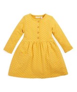 Jojo Maman White Polka Dot Button-Front A-Line Dress Mustard Size 6-12 mths - $22.56