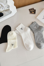 White Bow Knot Cotton Ankle Socks - €0,98 EUR