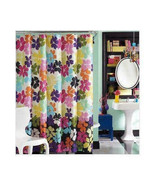 Steve Madden Dahlia Bright Multi-Color Floral Fabric Shower Curtain Rare... - £10.20 GBP