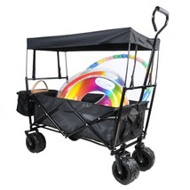 Folding Wagon Garden Shopping Beach Cart - £135.13 GBP
