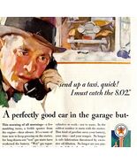 Texaco Gasoline 1932 Advertisement Lithograph Gas And Oil Dry Taxi DWCC5 - €34,57 EUR