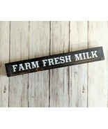 FARM FRESH MILK - Rustic Mini Wood Sign Shelf Sitter Farmhouse - £3.53 GBP