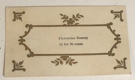 Florentine Beauty Calling Card Victorian Trade Card VTC1 - $6.92