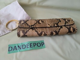 Ted Rossi NYC Python Snakeskin Bangle Clutch Wristlet Handbag C107 M10049 - £371.52 GBP