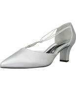 Easy Street Women D&#39;orsay Pointed Pump Heels Moonlight Size US 8.5M Silv... - £26.47 GBP