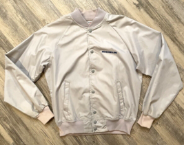 Vtg Michelin Swingster Jacket Khaki Tab Team Size ￼Medium Made In USA Men&#39;s - $24.18
