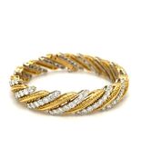 Hammerman Brothers: 18K Zweifarbig Gold Und Diamantarmband Karat Gewicht... - €28.555,68 EUR