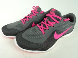 Women&#39;s Nike Flex TR 6 Black Gray Pink 831217-003 Running Shoes SZ 6.5 E... - £22.69 GBP