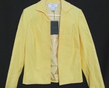 NWT Yellow Textured jacket 4  Marshall Fields $198 Open Summer Blazer S ... - $26.68