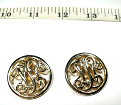 Vintage Silver Color  CORO Pair of Lovely Clip On Earrings, Signed - £12.57 GBP