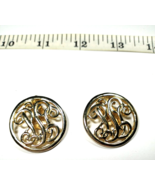 Vintage Silver Color  CORO Pair of Lovely Clip On Earrings, Signed - $15.99