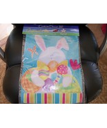 GARDEN FLAG 12x18 2 Sided Bunny &amp; Stripes Easter FLAG NEW - €19,61 EUR